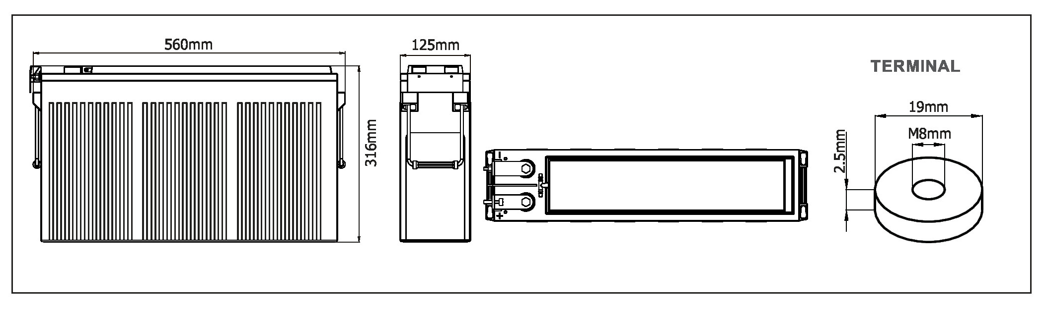 Компоновка аккумуляторной батареи Hresys VHR 12DFG160