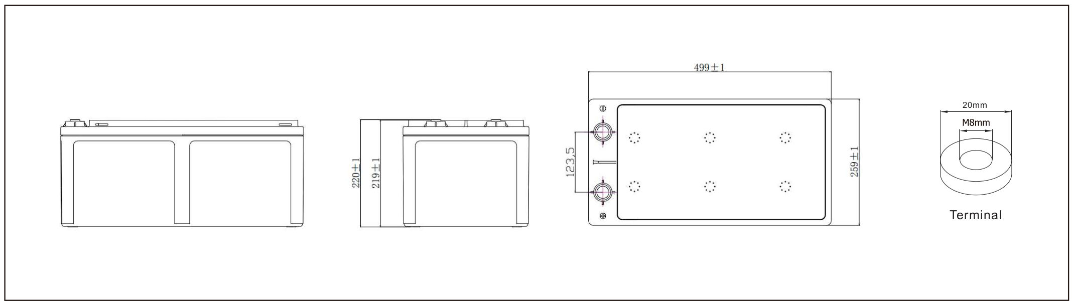 Компоновка аккумуляторной батареи Hresys OPzV12-200