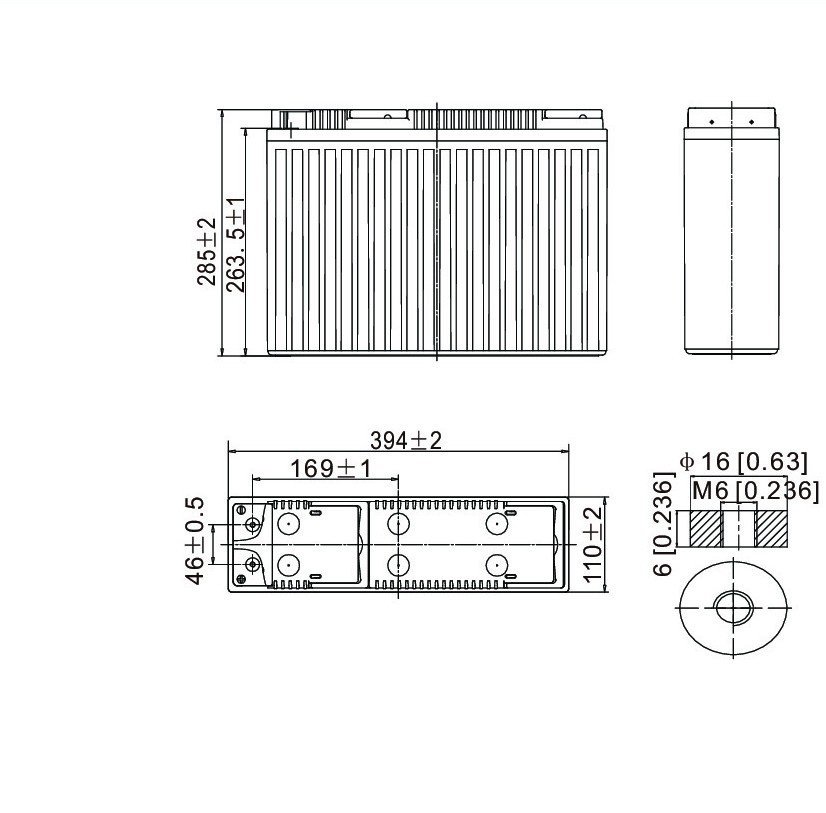 Компоновка аккумуляторной батареи Leoch LPF12-90