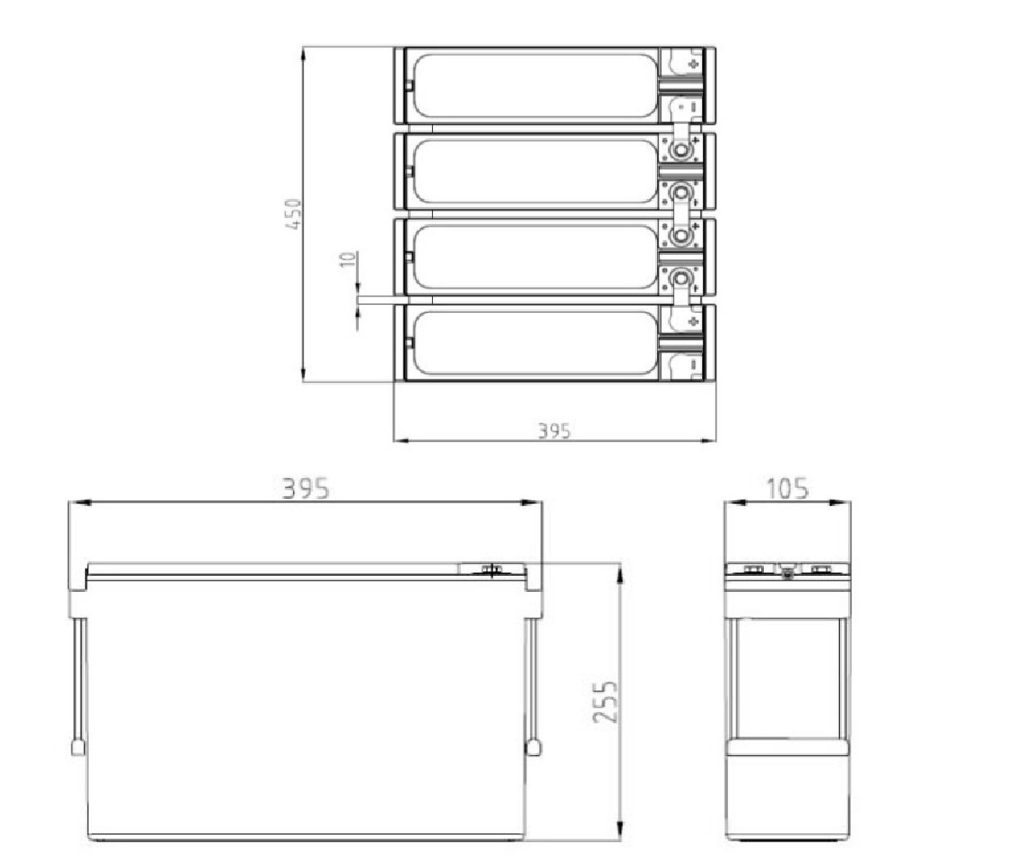 Компоновка аккумуляторной батареи Sunlight 12 STB 65 FA