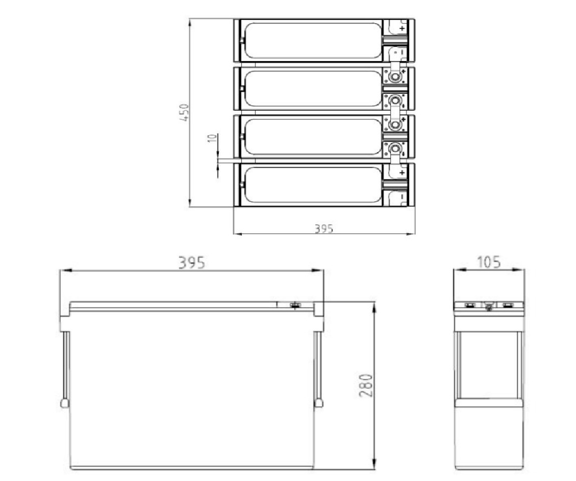 Компоновка аккумуляторной батареи Sunlight 12 STB 92 FA