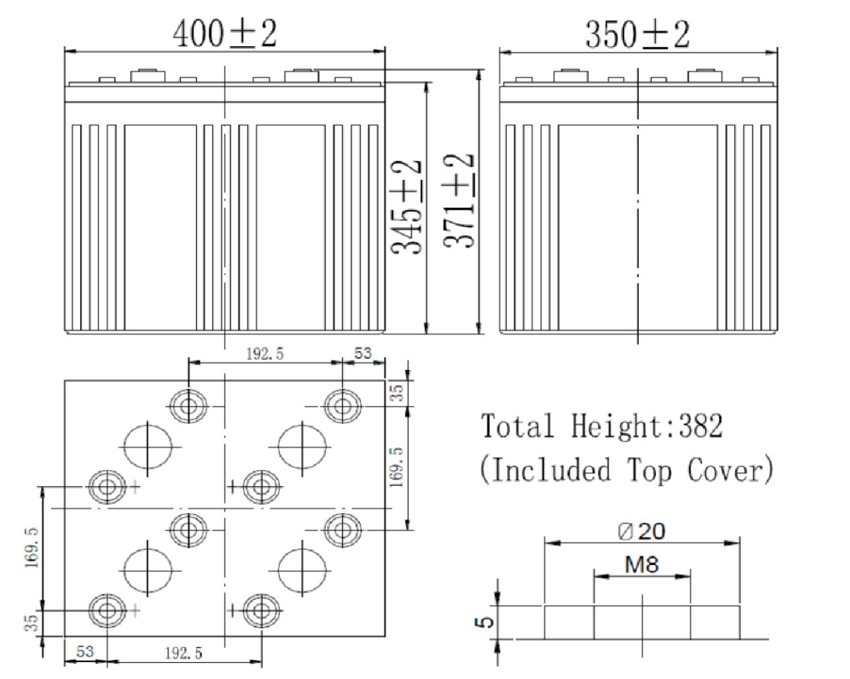 Компоновка аккумуляторной батареи Sunlight SVT 1500