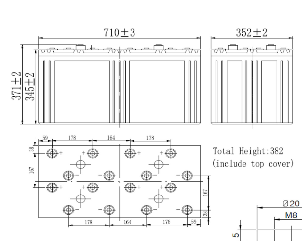 Компоновка аккумуляторной батареи Sunlight SVT 3000